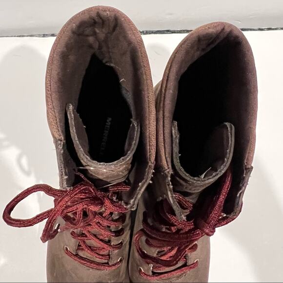 NWOT Merrell Women's Tremblant Wedge Waterproof Espresso Boot Brown Size 10.5 - Picture 10 of 13